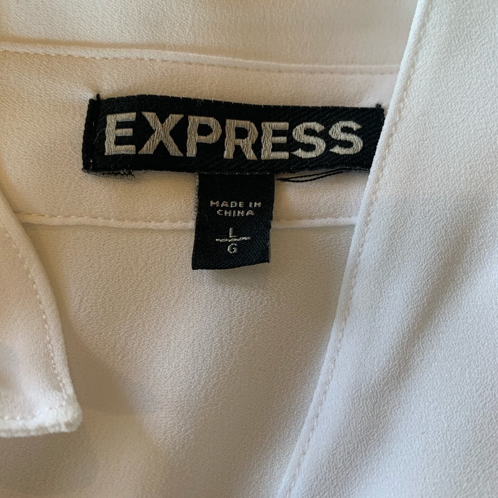 Express white sleeveless shirt, size Large - Picture 2 of 6